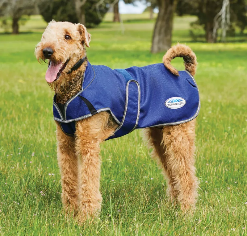 Weatherbeeta Comfitec Premier Free Parka Deluxe Dog Coat -Blue/Grey/White